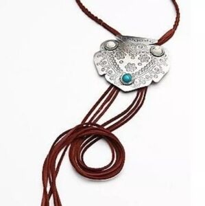 Free People Montana Bolo Leather Necklace